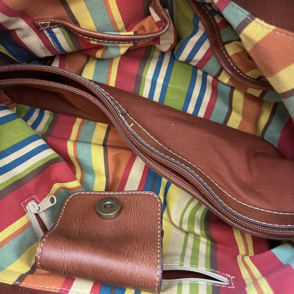 Vintage Y2K Fossil Crossbody Bag Tan‎ Woven Boho Artsy Resort Coastal Travel - Picture 11 of 14